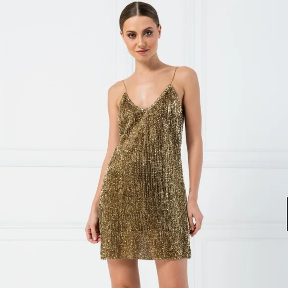 Kikiriki | Dresses | Kikiriki Gold Sequins Dress | Poshmark